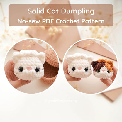 Pet Dumplings No Sew Amigurumi Animal Crochet Pattern | Squishy Bao Bun Animal Keychain PDF